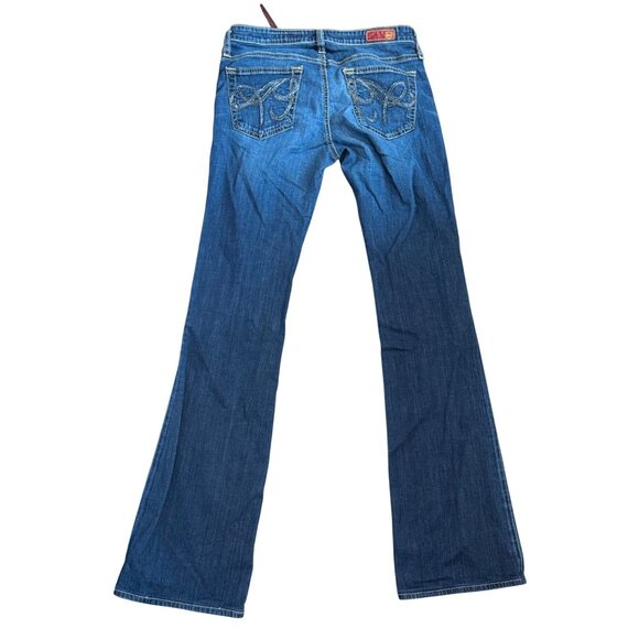 Adriano Goldschmied The Angel Womens Jeans Size 14 Blue Embroidered Pockets Low - Picture 2 of 5
